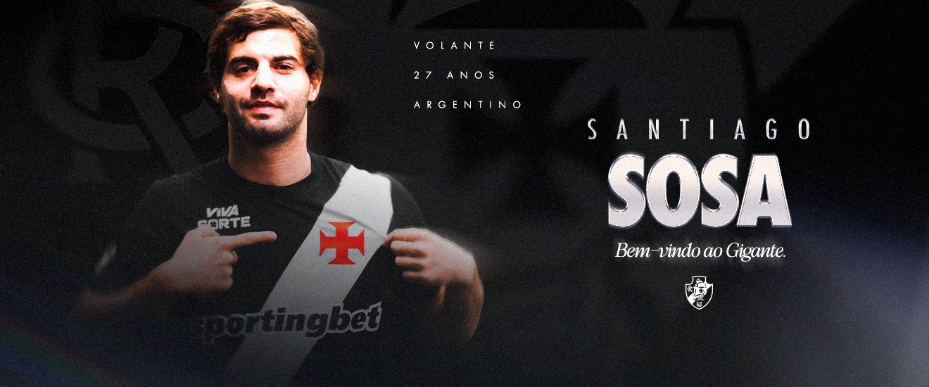 Santiago Sosa é regularizado e pode estrear pelo Vasco contra o Santos